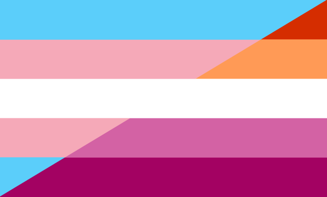 transgender and lesbian flags